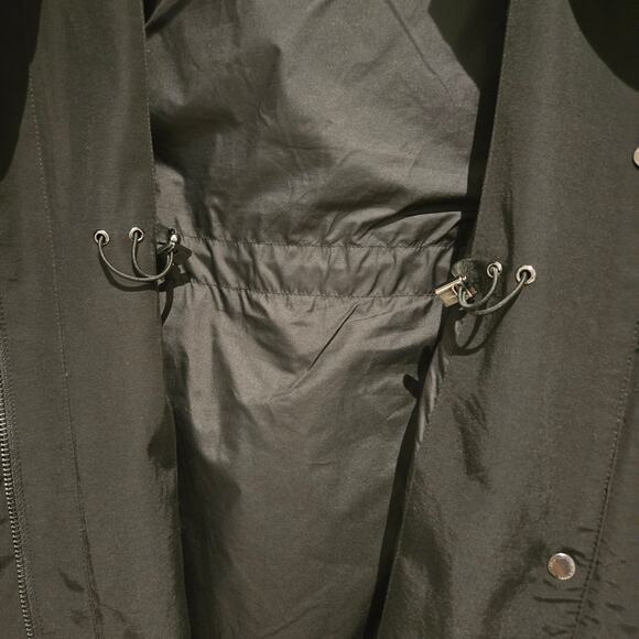 Woolrich John Rich & Bros. Black Ramar Cloth Hooded Raincoat Chore Coat, Size L - Picture 6 of 13